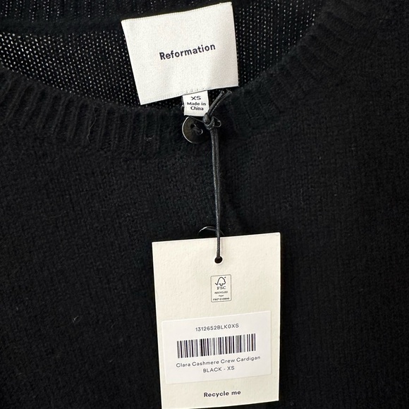 Reformation Black Women's Cardigan Sweater - Picture 4 of 4